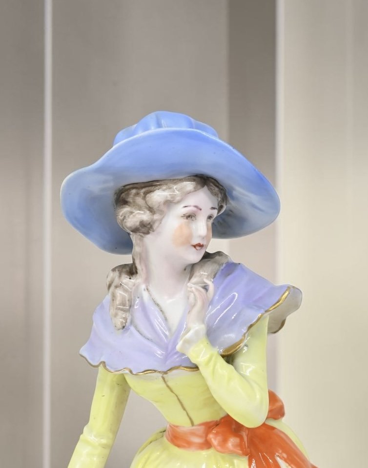 Capodimonte - Coppia Di Figure In Porcellana Policroma - Italia Anni 20 -photo-2